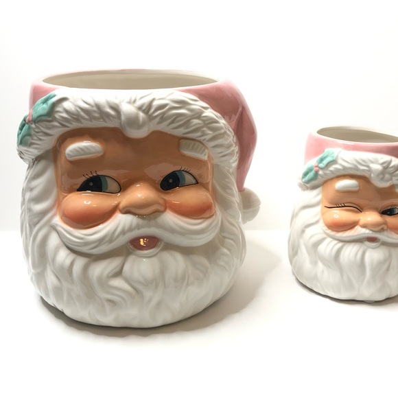 Retro Christmas inspired Santa nesting Jars Set of 2 - Picture 3 of 13